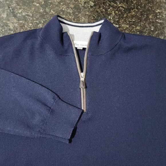 Peter Millar Other - Peter Millar Merino Wool Silk Blend Quarter Zip Sweater Golf Preppy Mens XXL